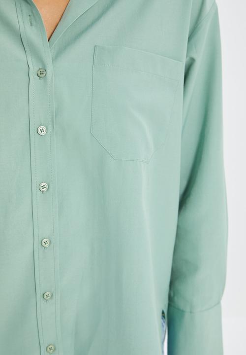 Trendyol - Boyfriend shirt - mint