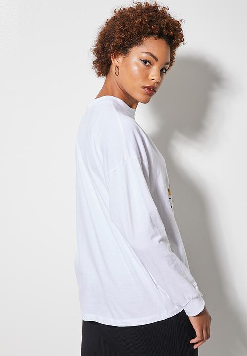 Superbalist - Long sleeve graphic tee - white