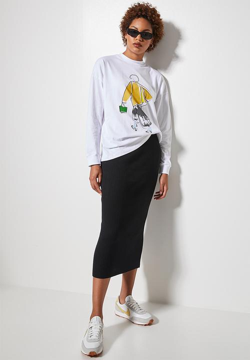 Superbalist - Long sleeve graphic tee - white