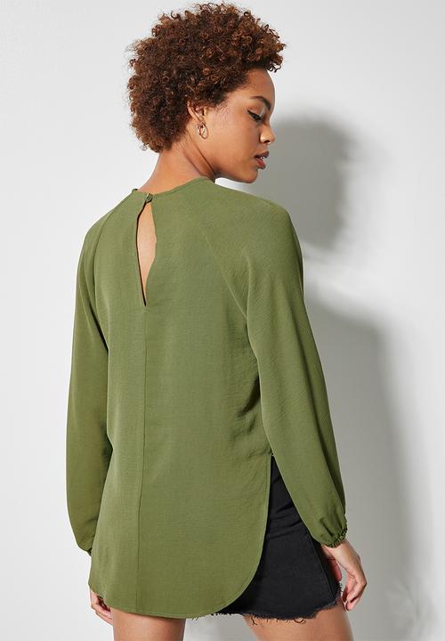 Superbalist - Longline blouse - olive