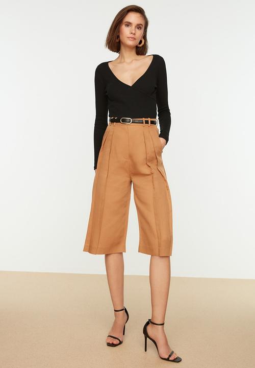 Trendyol - Wrap tee  - black