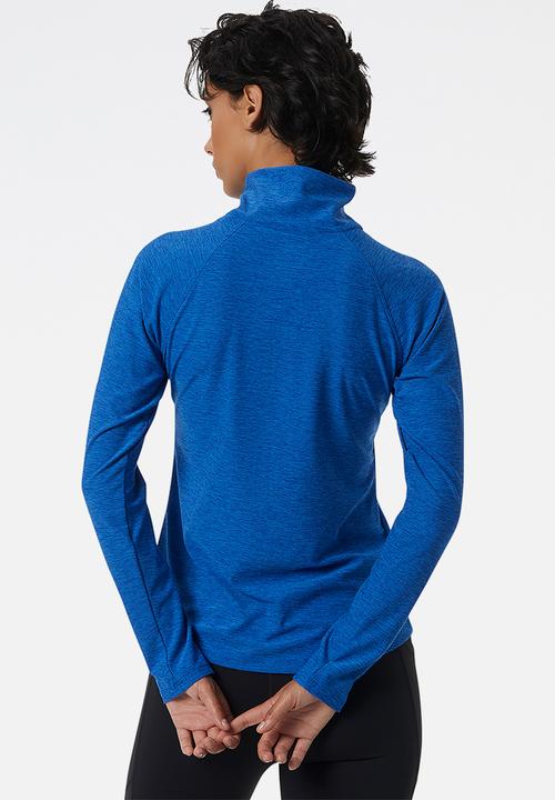New Balance  - Classic 1/2 zip thru sweat - mid blue