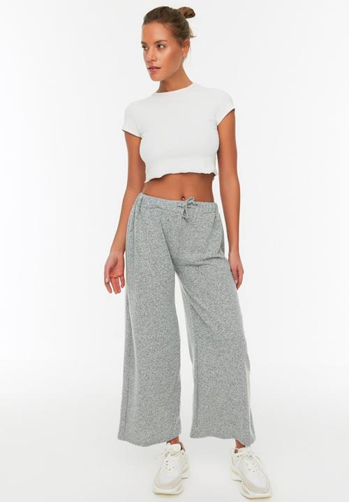 Trendyol - Culotte knitted sweatpants  - grey