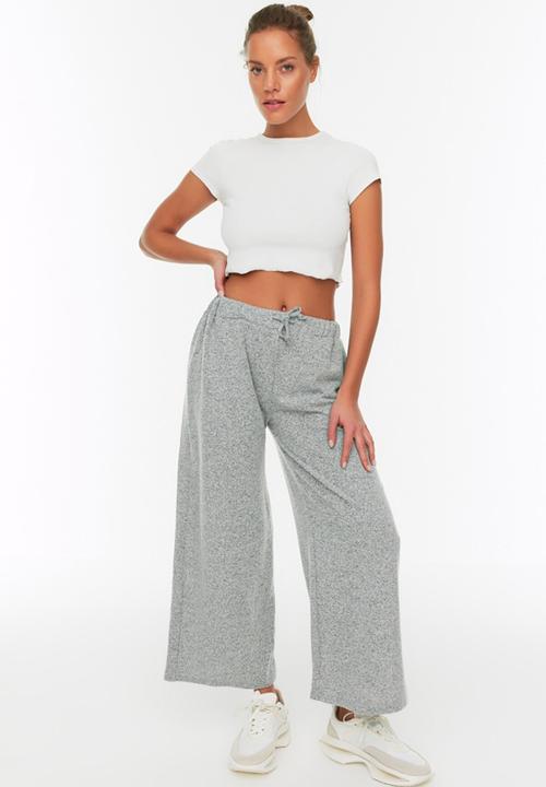 Trendyol - Culotte knitted sweatpants  - grey
