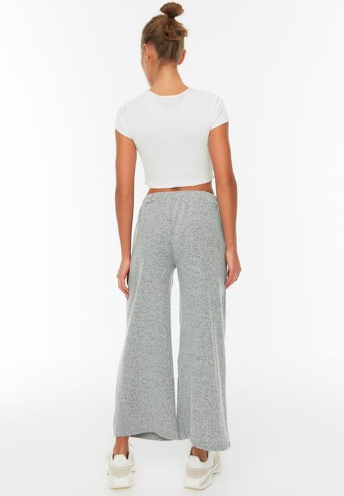 Trendyol - Culotte knitted sweatpants  - grey