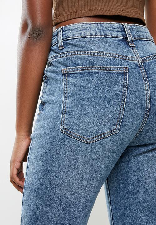 Cotton On - Stretch mom jean - reef blue