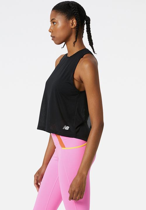 New Balance  - Relentless knit crop tank - black