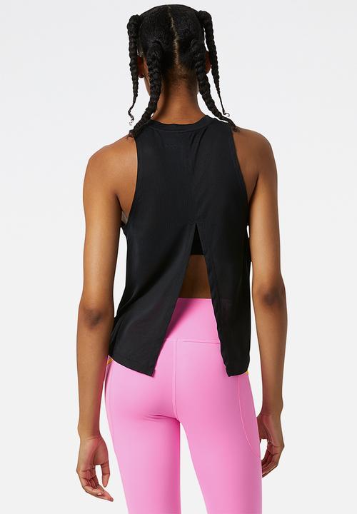 New Balance  - Relentless knit crop tank - black
