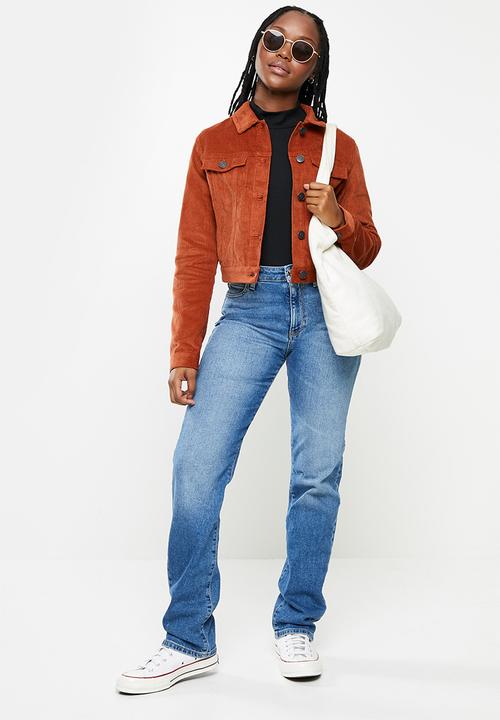 Cotton On - Light weight cord trucker jacket - smoked paprika