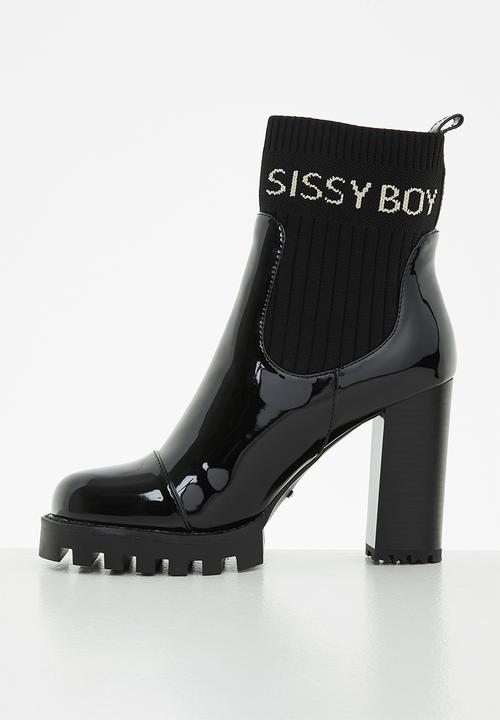 SISSY BOY - Sock it up boot - black