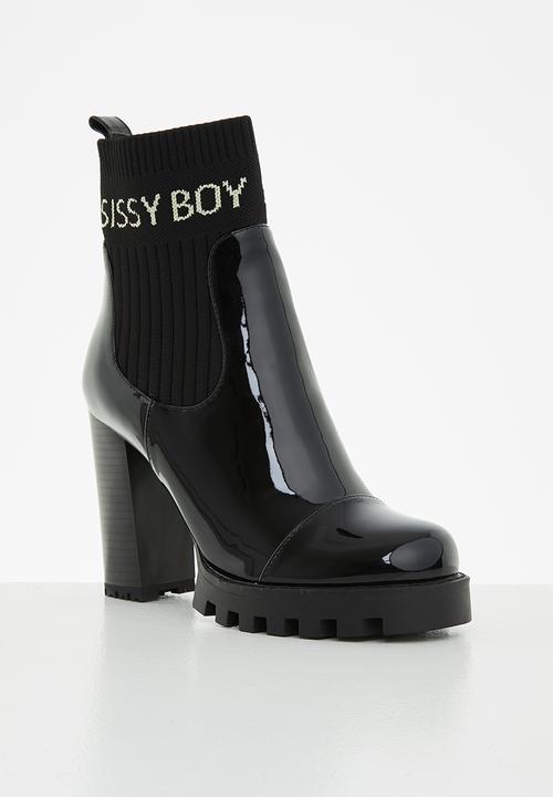 SISSY BOY - Sock it up boot - black