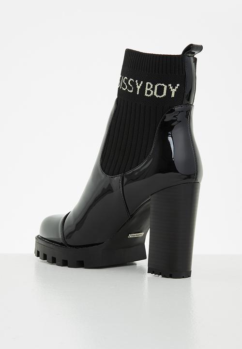 SISSY BOY - Sock it up boot - black