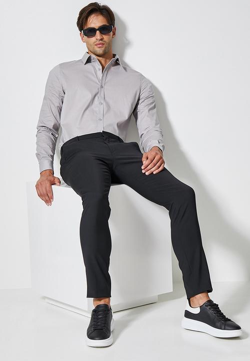 Superbalist - Jos slim stretch shirt - grey