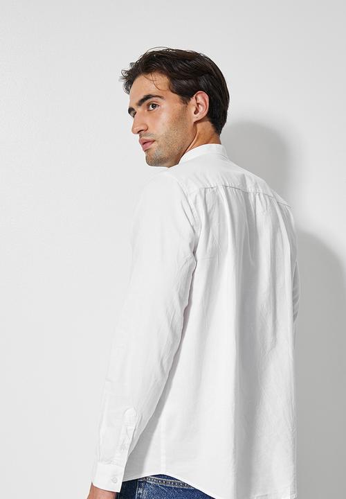 Superbalist - Lee regular fit mandarin oxford shirt - white