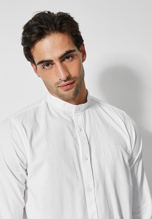 Superbalist - Lee regular fit mandarin oxford shirt - white