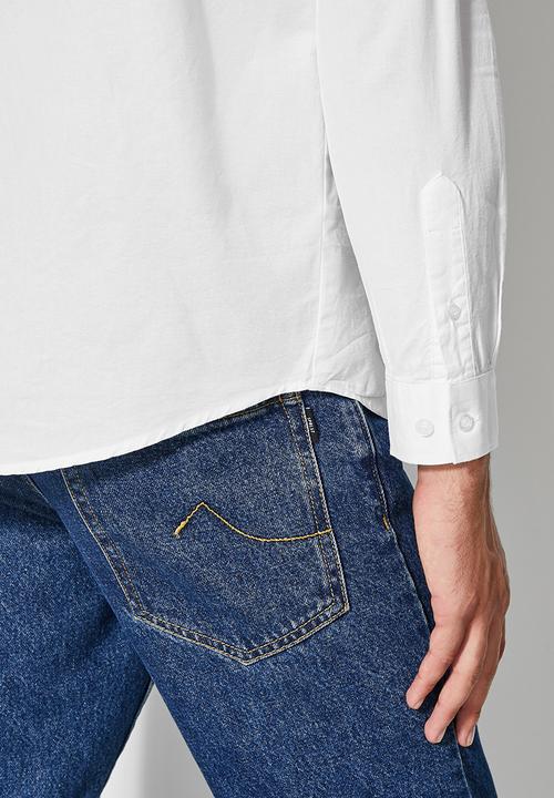 Superbalist - Lee regular fit mandarin oxford shirt - white