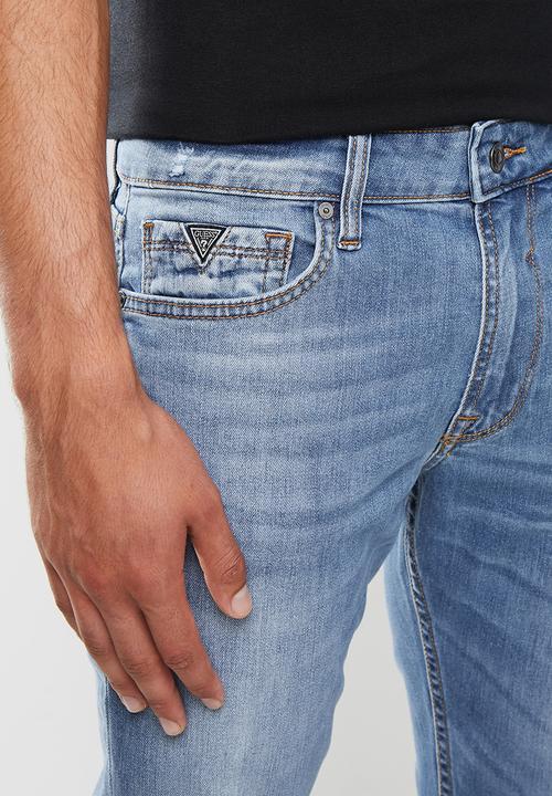 GUESS - Jackson slim fit tapered jeans - blue
