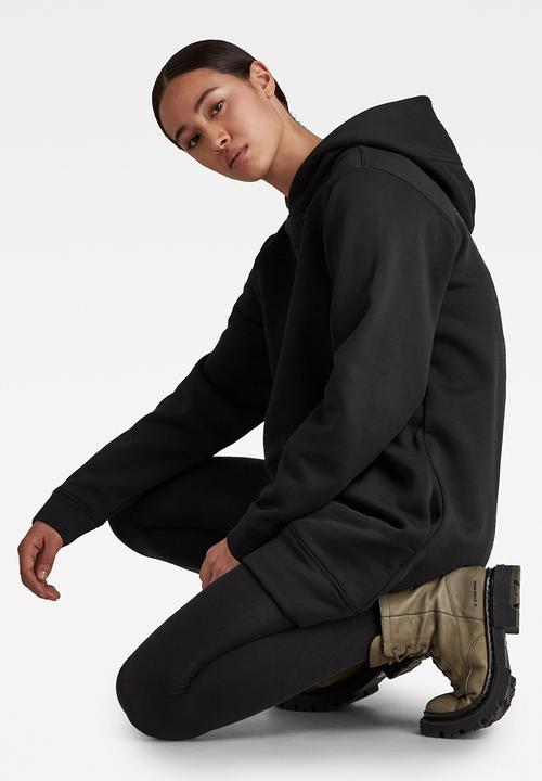 G-STAR - Back text hooded dress - black