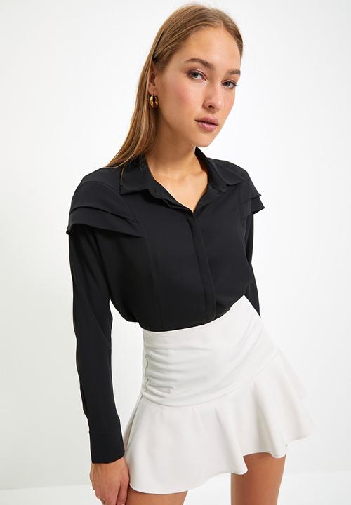 Trendyol - Shoulder detailed shirt - black