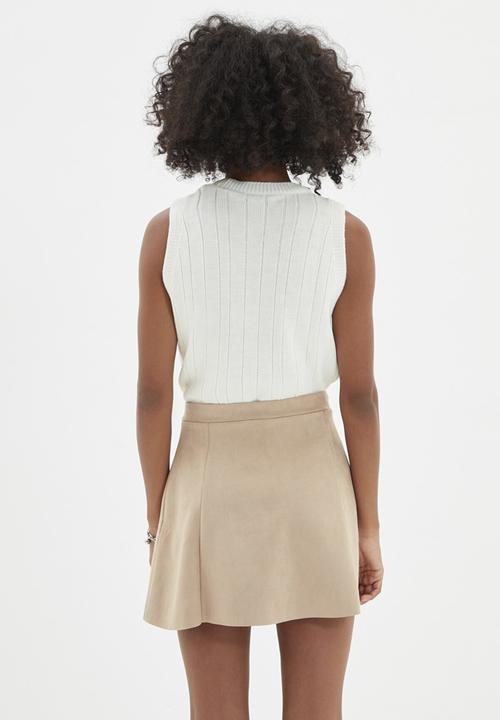 Trendyol - Buttoned skirt - taupe