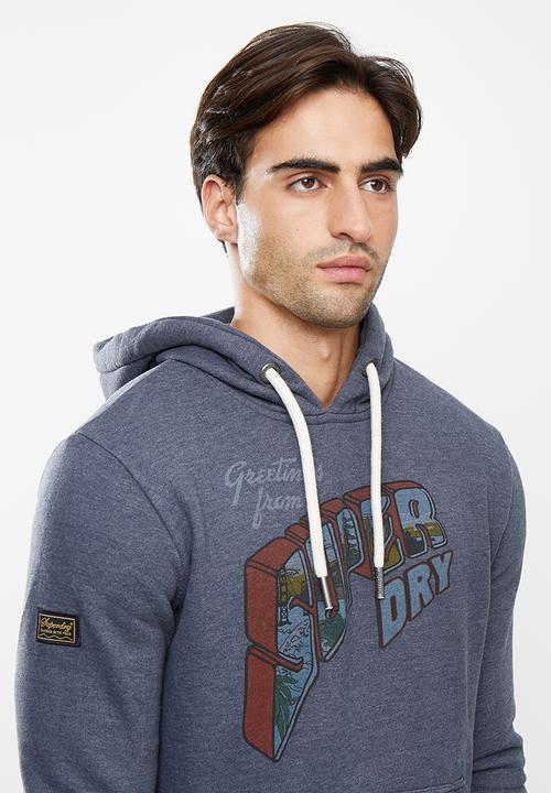 Superdry. - Heritage mountain hood - navy 