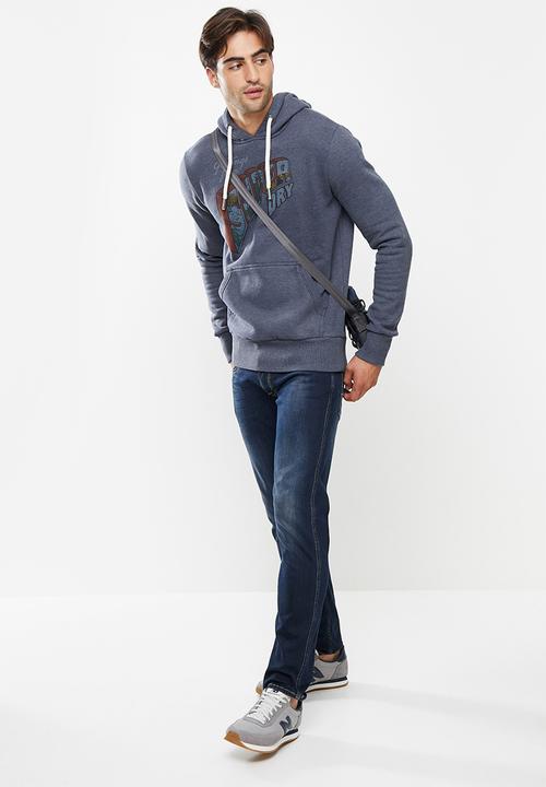 Superdry. - Heritage mountain hood - navy 