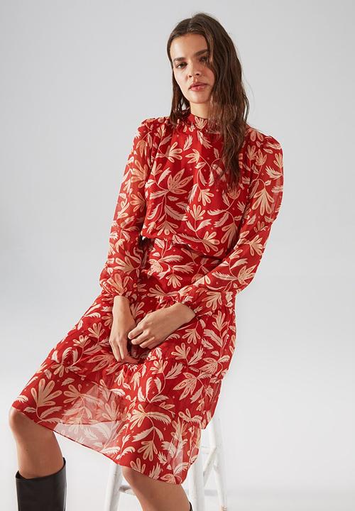 Trendyol - Ruffle dress - brown