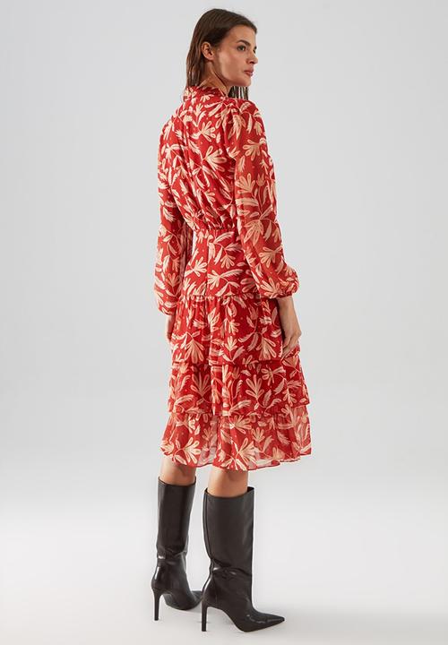 Trendyol - Ruffle dress - brown