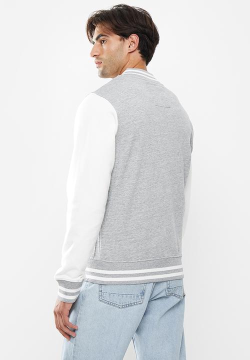 Superdry. - Superdry code che walk out jkt - grey & white 