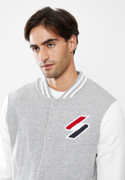 Superdry. - Superdry code che walk out jkt - grey & white 