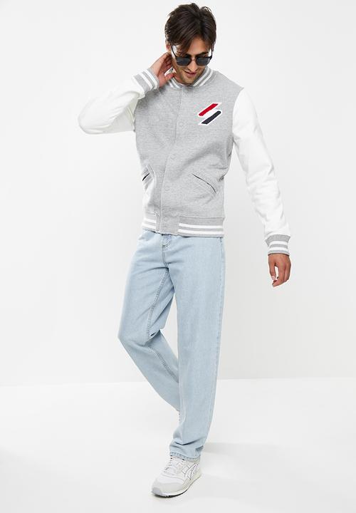 Superdry. - Superdry code che walk out jkt - grey & white 