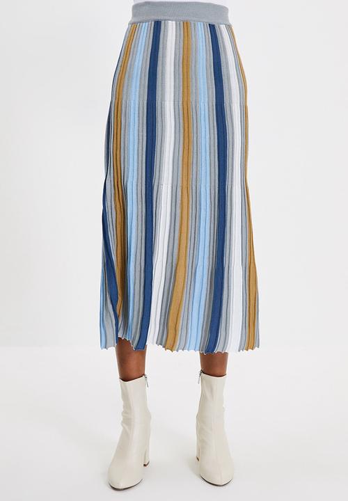 Trendyol - Colour block frill detailed knitwear skirt - multi 