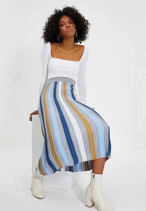 Trendyol - Colour block frill detailed knitwear skirt - multi 