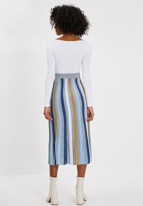 Trendyol - Colour block frill detailed knitwear skirt - multi 