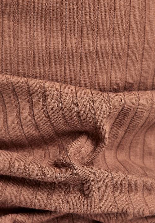 G-STAR - Slim rib long sleeve top - raw hide