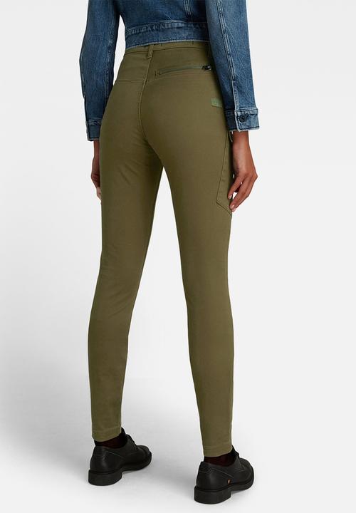 G-STAR - High G-Shape Cargo Skinny Pant - Dark Olive