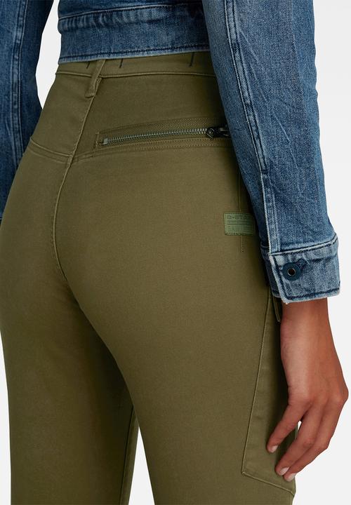 G-STAR - High G-Shape Cargo Skinny Pant - Dark Olive