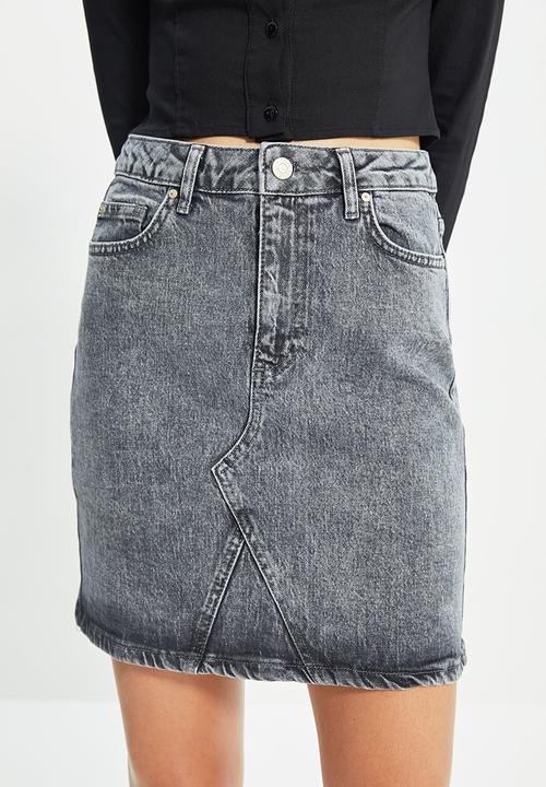 Trendyol - Mini denim skirt - anthracite