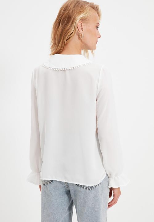 Trendyol - Collar detailed shirt - white