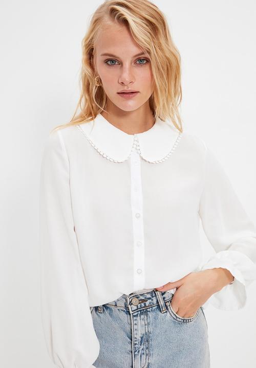 Trendyol - Collar detailed shirt - white