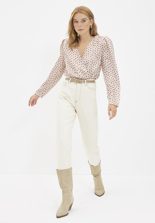 Trendyol - Double breasted bodysuit - stone