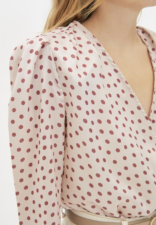 Trendyol - Double breasted bodysuit - stone