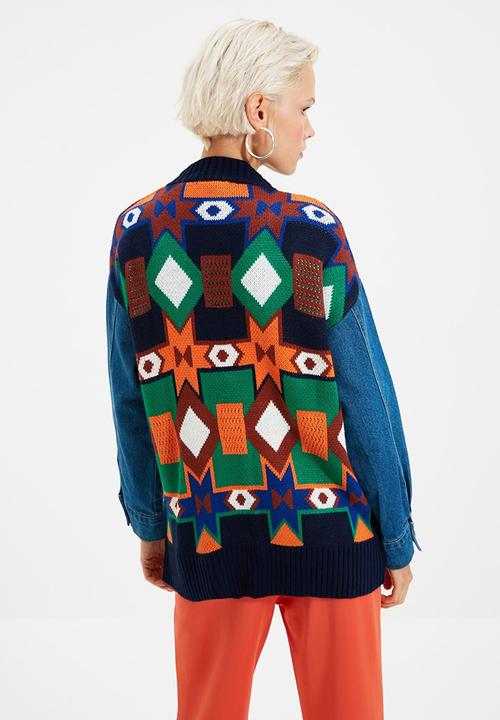 Trendyol - Denim sweater cardigan - multi