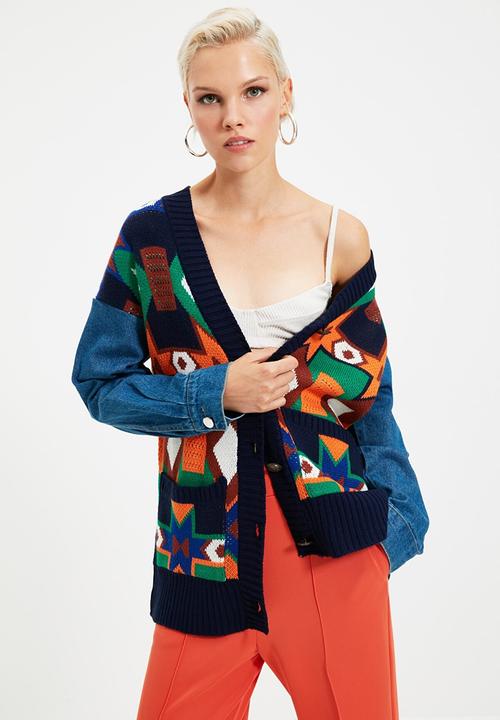 Trendyol - Denim sweater cardigan - multi