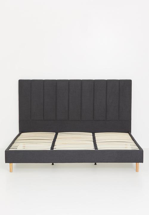 Sixth Floor - Toro upholstered bed & headboard - grey
