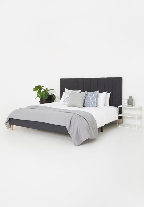 Sixth Floor - Toro upholstered bed & headboard - grey