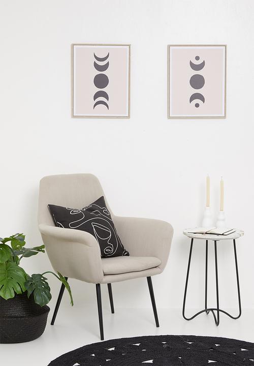 Sixth Floor - Phases of the moon wall art - set of 2