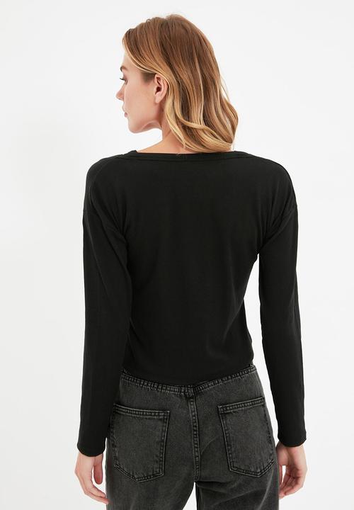 Trendyol - Knitted blouse  - black