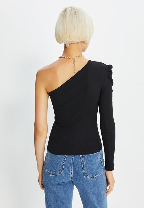 Trendyol - One-shoulder tee - black