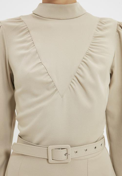 Trendyol - Belt dress  - stone